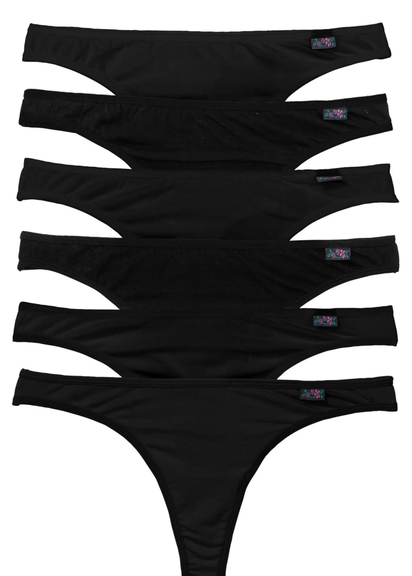 Tanga con algodón orgánico (6 unidades) Mujer Ropa Interior De Algodón|Básicos