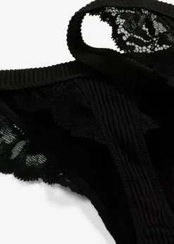 Discount Tanga con canalé suave Mujer Lencería|Bragas