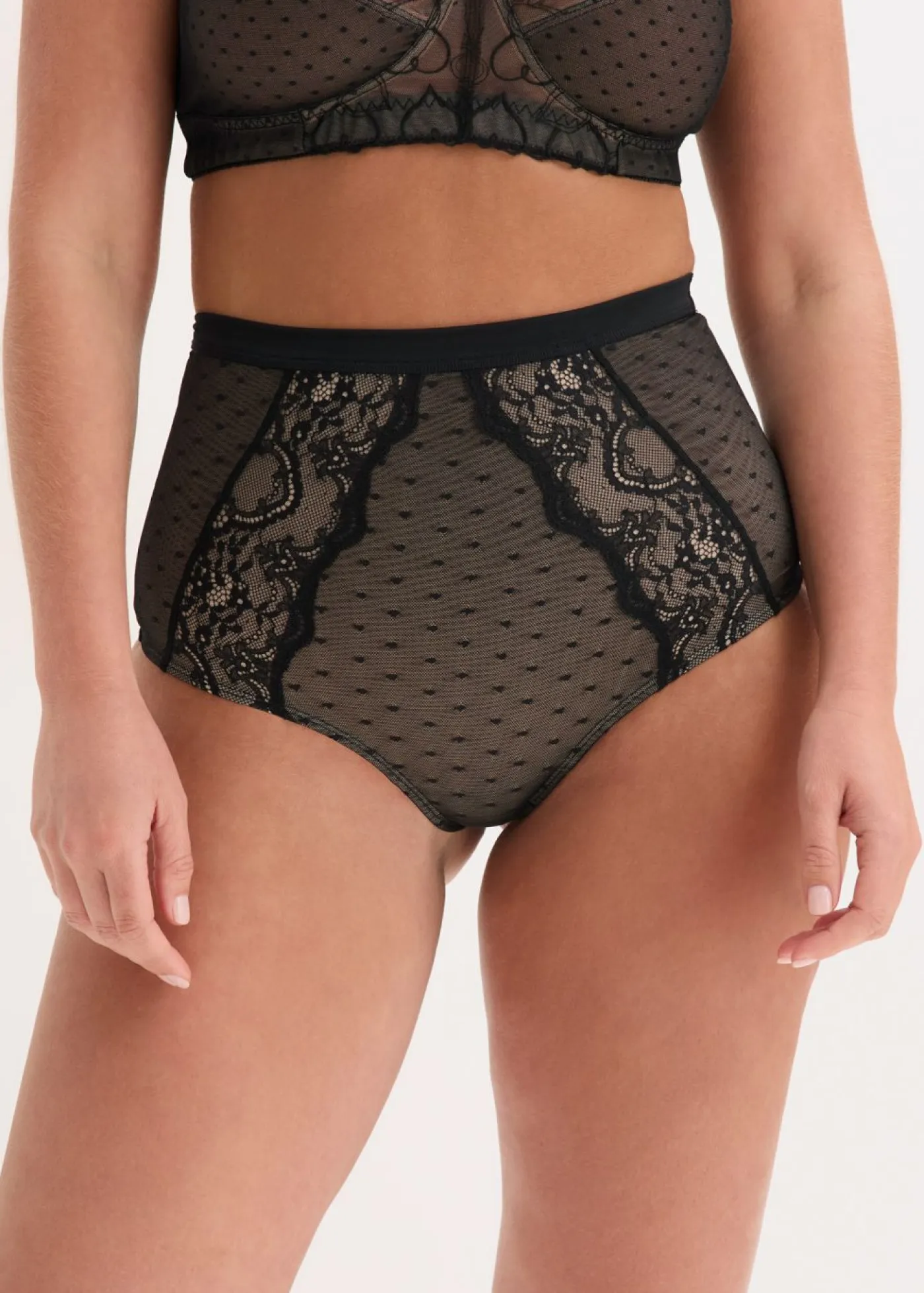 Discount Tanga con efecto moldeador medio y encaje Mujer Ropa Interior Moldeadora|Bragas