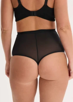 Discount Tanga con efecto moldeador medio y encaje Mujer Ropa Interior Moldeadora|Bragas