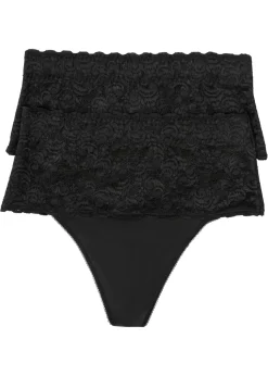 Sale Tanga con efecto moldeador medio (2 unidades) Mujer Temática·Lencería De Primavera|Bragas