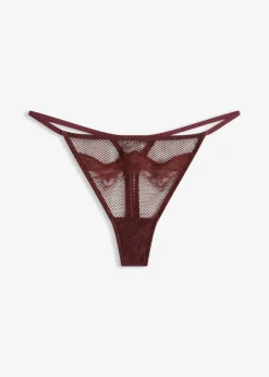 Tanga con encaje sofisticado Mujer Lencería|Bragas
