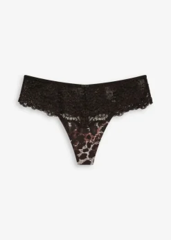 Hot Tanga de encaje fino Mujer Lencería|Bragas