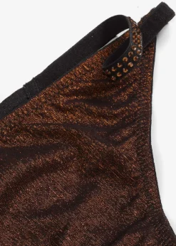 Best Tanga de material brillante Mujer Lencería|Bragas