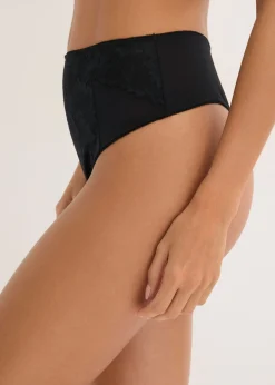 New Tanga de talle alto con encaje delicado Mujer Lencería|Bragas