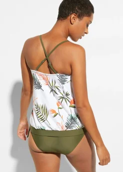 Tankini bandeau (2 piezas) con tirantes multiposición Mujer Tankinis