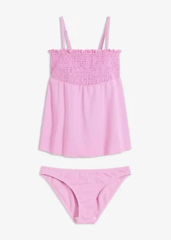 Discount Tankini bandeau con nido de abeja (2 piezas) Mujer Tankinis