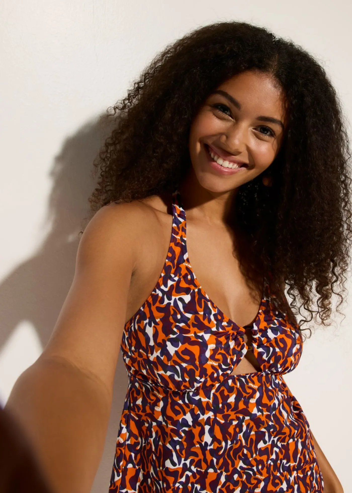 Clearance Tankini con cuello halter (2 piezas) con detalle de anilla Mujer Tankinis