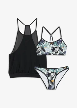 Best Tankini holgado (3 piezas) con top de bikini tipo bustier Mujer Tankinis