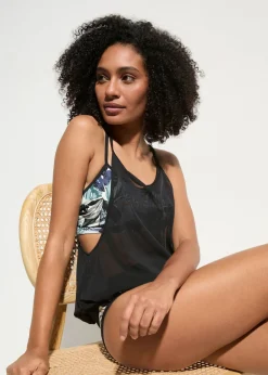 Best Tankini holgado (3 piezas) con top de bikini tipo bustier Mujer Tankinis