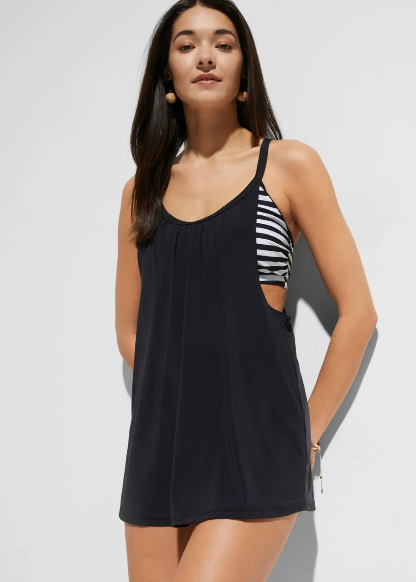 Best Tankini largo (2 piezas) con look a capas Mujer Ropa De Baño Cubridora|Tankinis