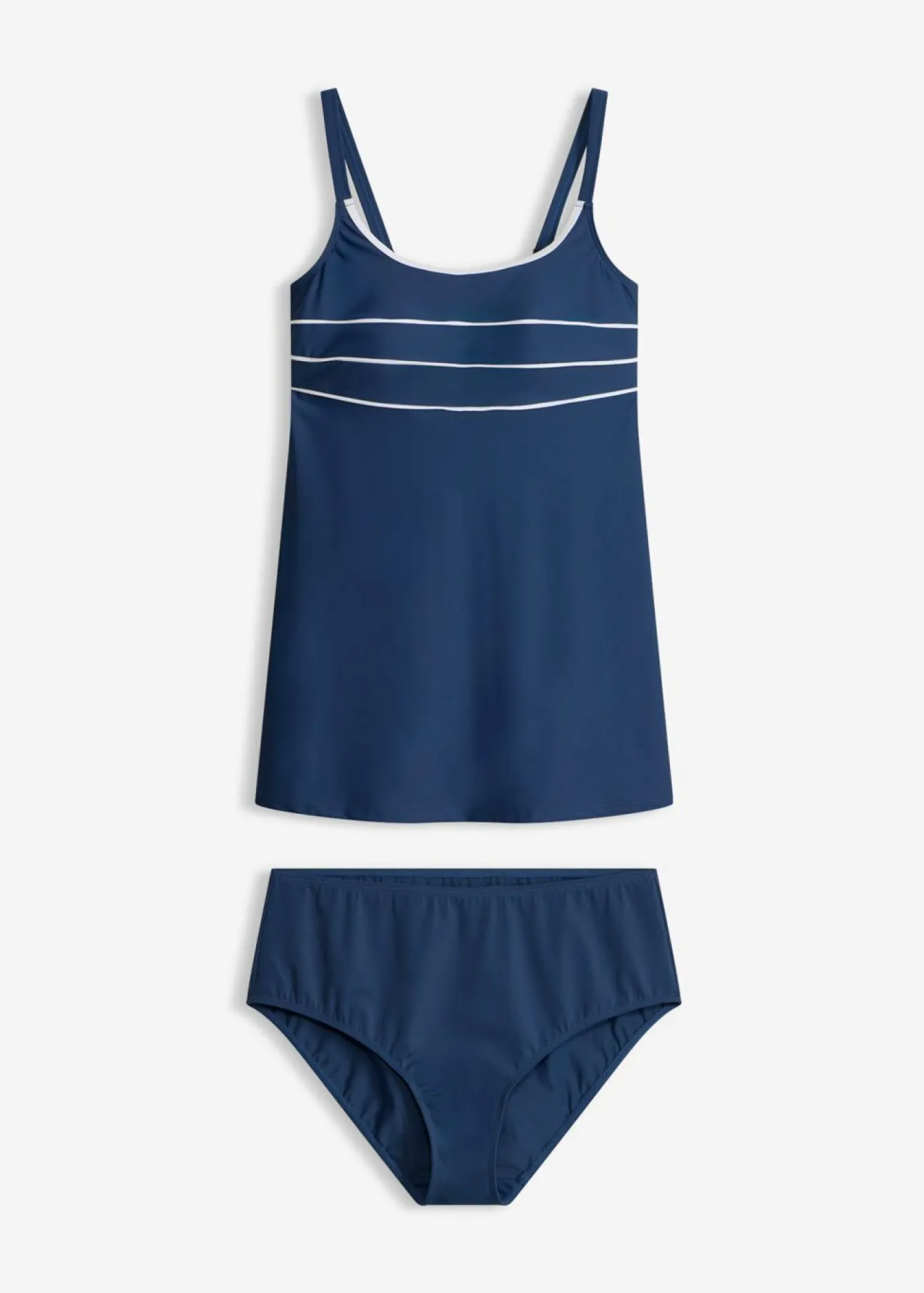 Hot Tankini largo con costuras decorativas (2 piezas) Mujer Tankinis