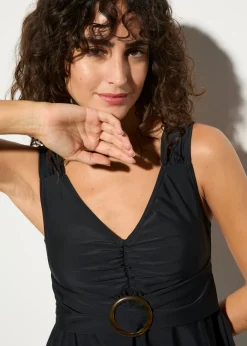 Discount Tankini largo con tirantes anchos (2 piezas) Mujer Tankinis|Novedades