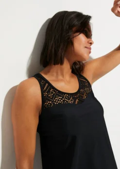 New Tankini largo de secado rápido con encaje (2 piezas) Mujer Tankinis