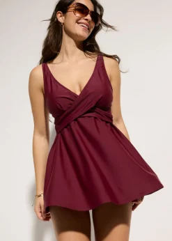 New Tankini largo (2 piezas) con escote en V Mujer Tankinis
