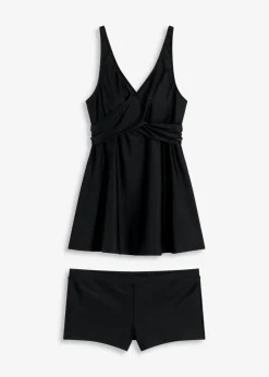 Tankini largo (2 piezas) con escote en V Mujer Tankinis