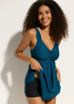 Online Tankini largo (2 piezas) de dobladillo irregular Mujer Tankinis