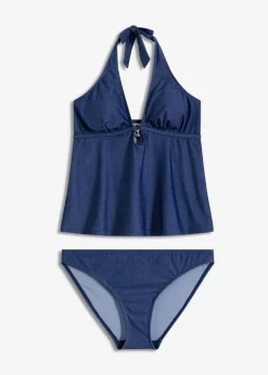 Outlet Tankini (2 piezas) con aspecto vaquero Mujer Tankinis