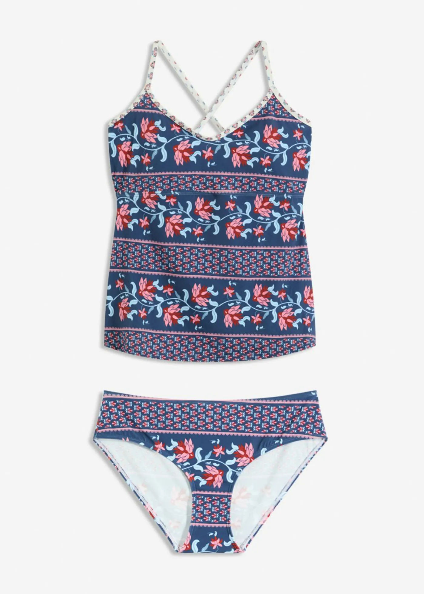Online Tankini (2 piezas) con tirantes cruzados Mujer Tankinis