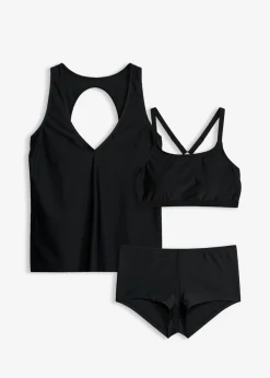 Online Tankini (3 piezas) con top tipo bandeau Mujer Tankinis|Novedades