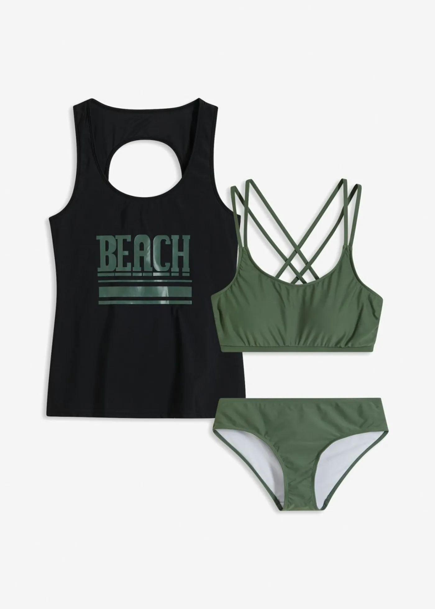 Sale Tankini y sujetador (3 piezas) Mujer Ropa De Baño Deportiva|Tankinis