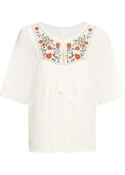 Best Túnica arrugada de viscosa suave Mujer Camisas Y Blusas