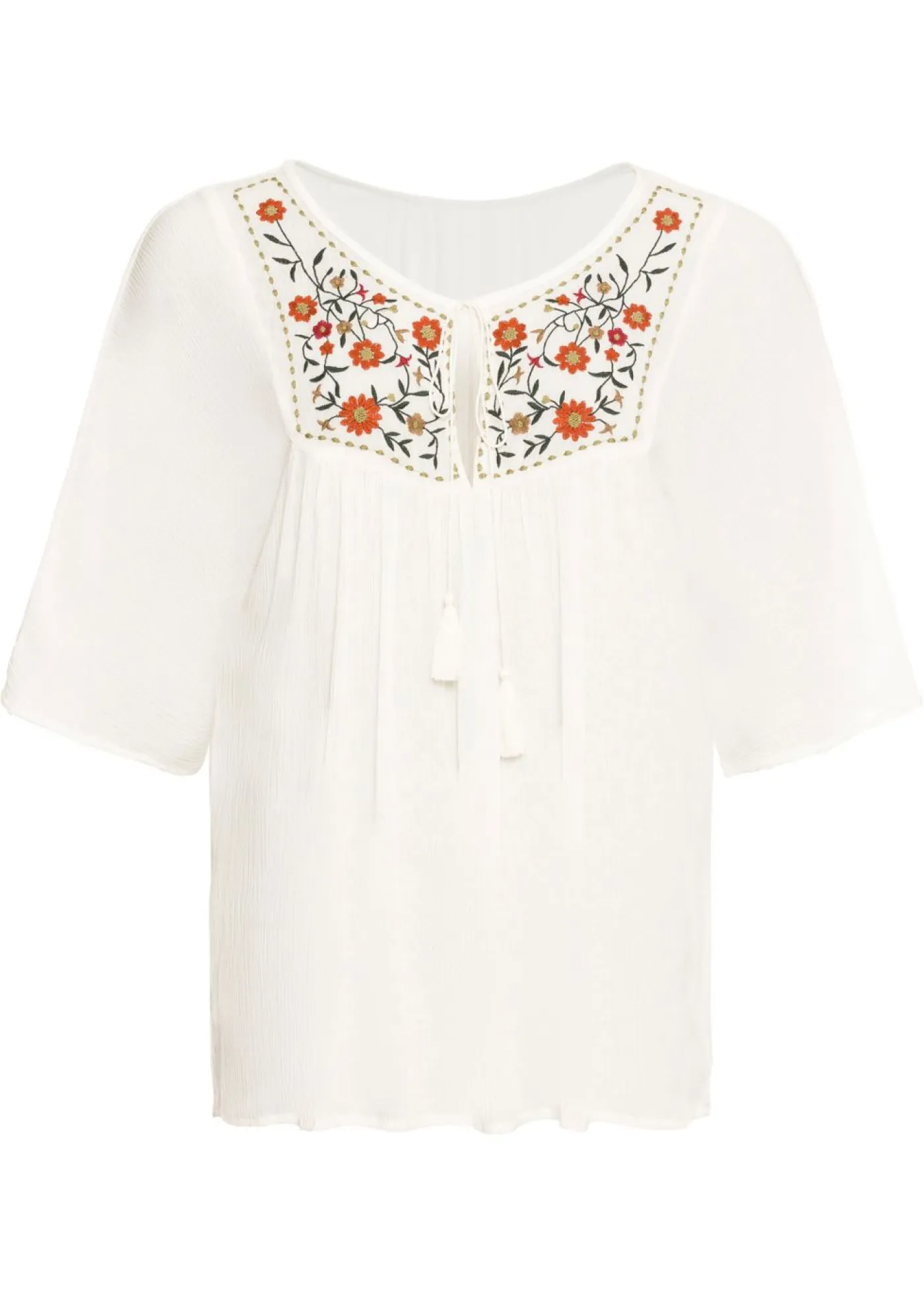 Best Túnica arrugada de viscosa suave Mujer Camisas Y Blusas