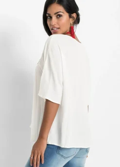 Best Túnica arrugada de viscosa suave Mujer Camisas Y Blusas