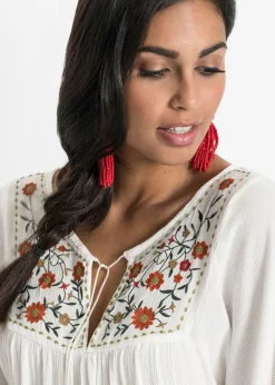 Best Túnica arrugada de viscosa suave Mujer Camisas Y Blusas