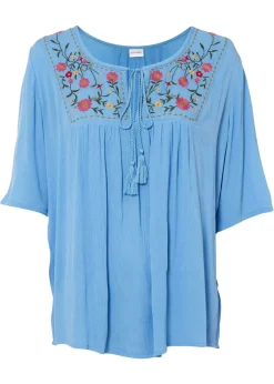 Best Túnica arrugada de viscosa suave Mujer Camisas Y Blusas