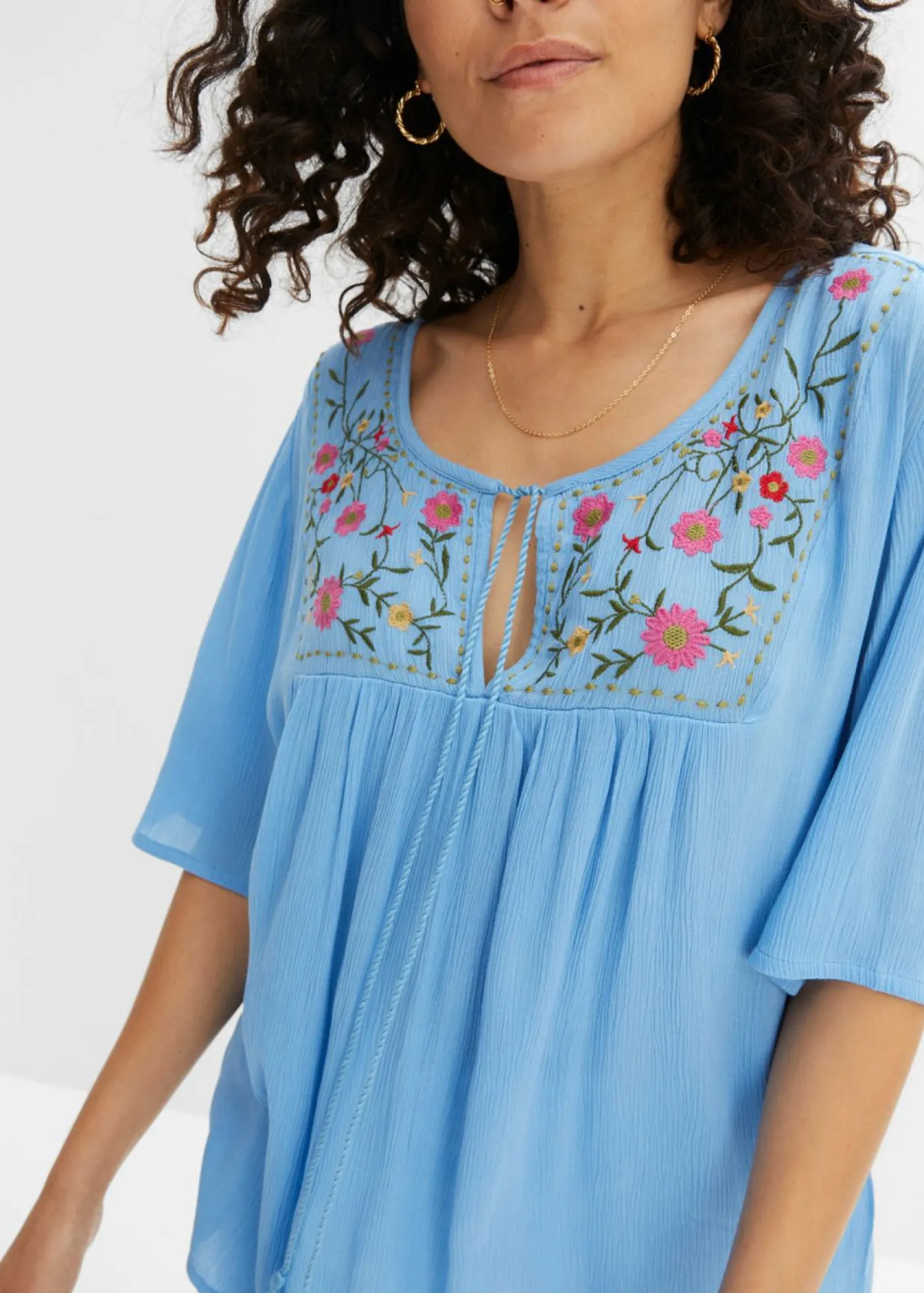 Best Túnica arrugada de viscosa suave Mujer Camisas Y Blusas