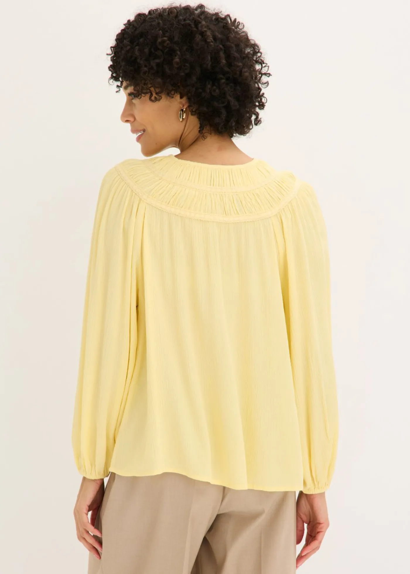 Sale Túnica con cintas de encaje Mujer Camisas Y Blusas|Novedades