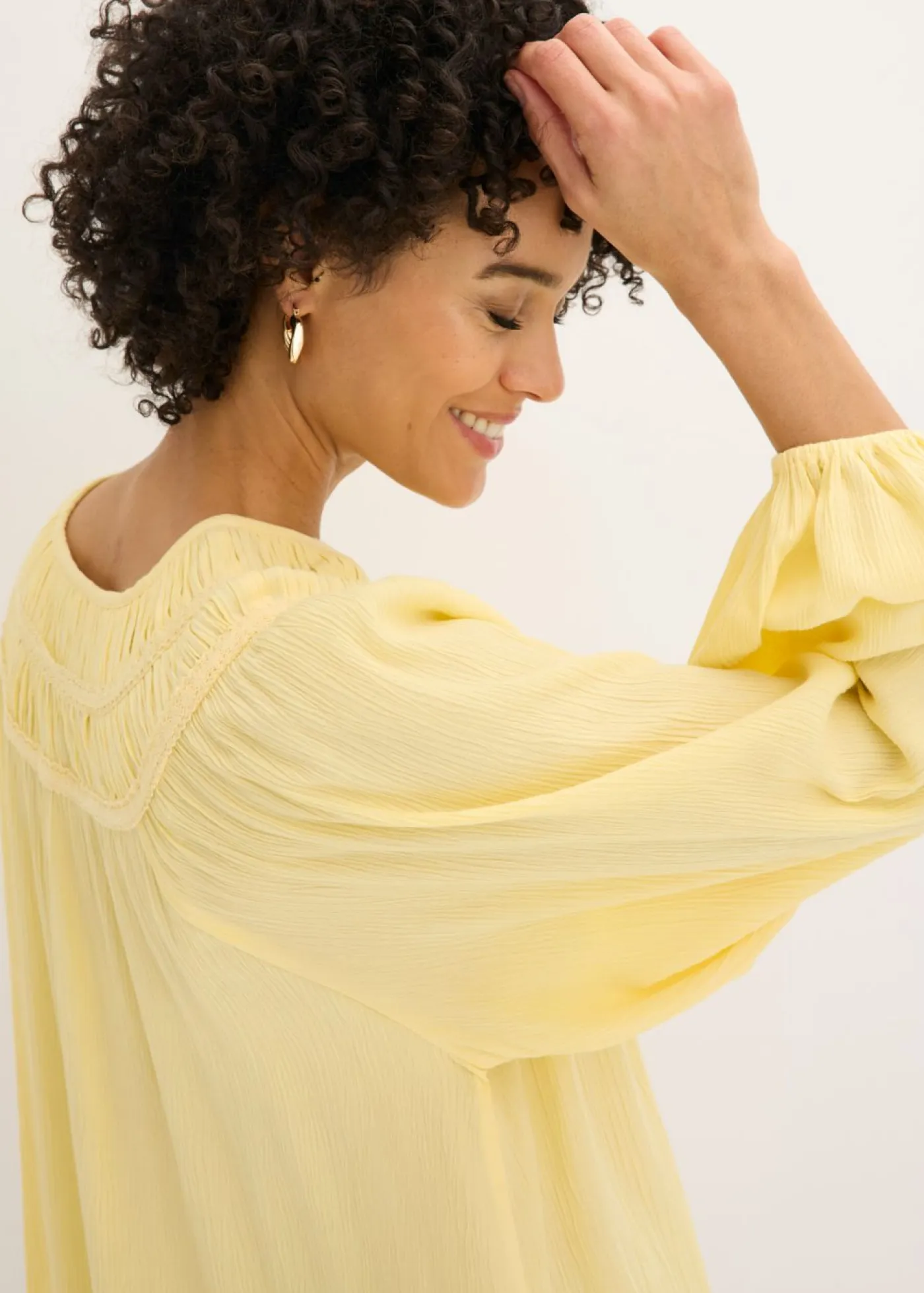 Sale Túnica con cintas de encaje Mujer Camisas Y Blusas|Novedades