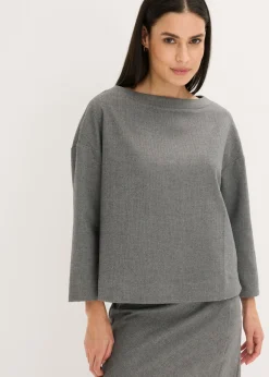 Online Túnica con diseño en espiga de tejido firme Mujer Camisas Y Blusas