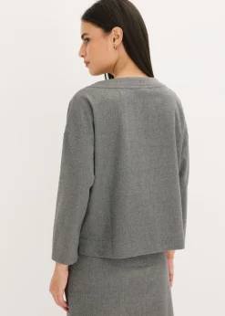 Online Túnica con diseño en espiga de tejido firme Mujer Camisas Y Blusas