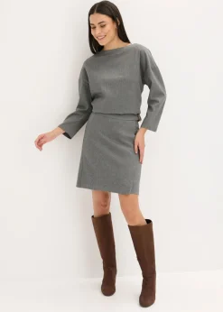 Online Túnica con diseño en espiga de tejido firme Mujer Camisas Y Blusas