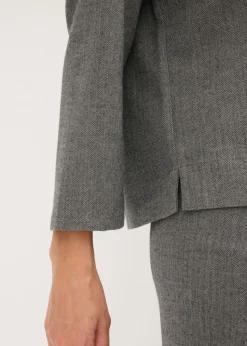 Online Túnica con diseño en espiga de tejido firme Mujer Camisas Y Blusas