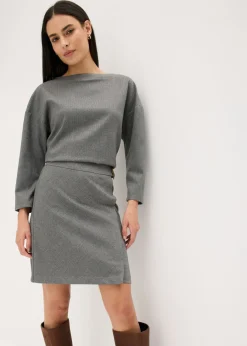 Online Túnica con diseño en espiga de tejido firme Mujer Camisas Y Blusas