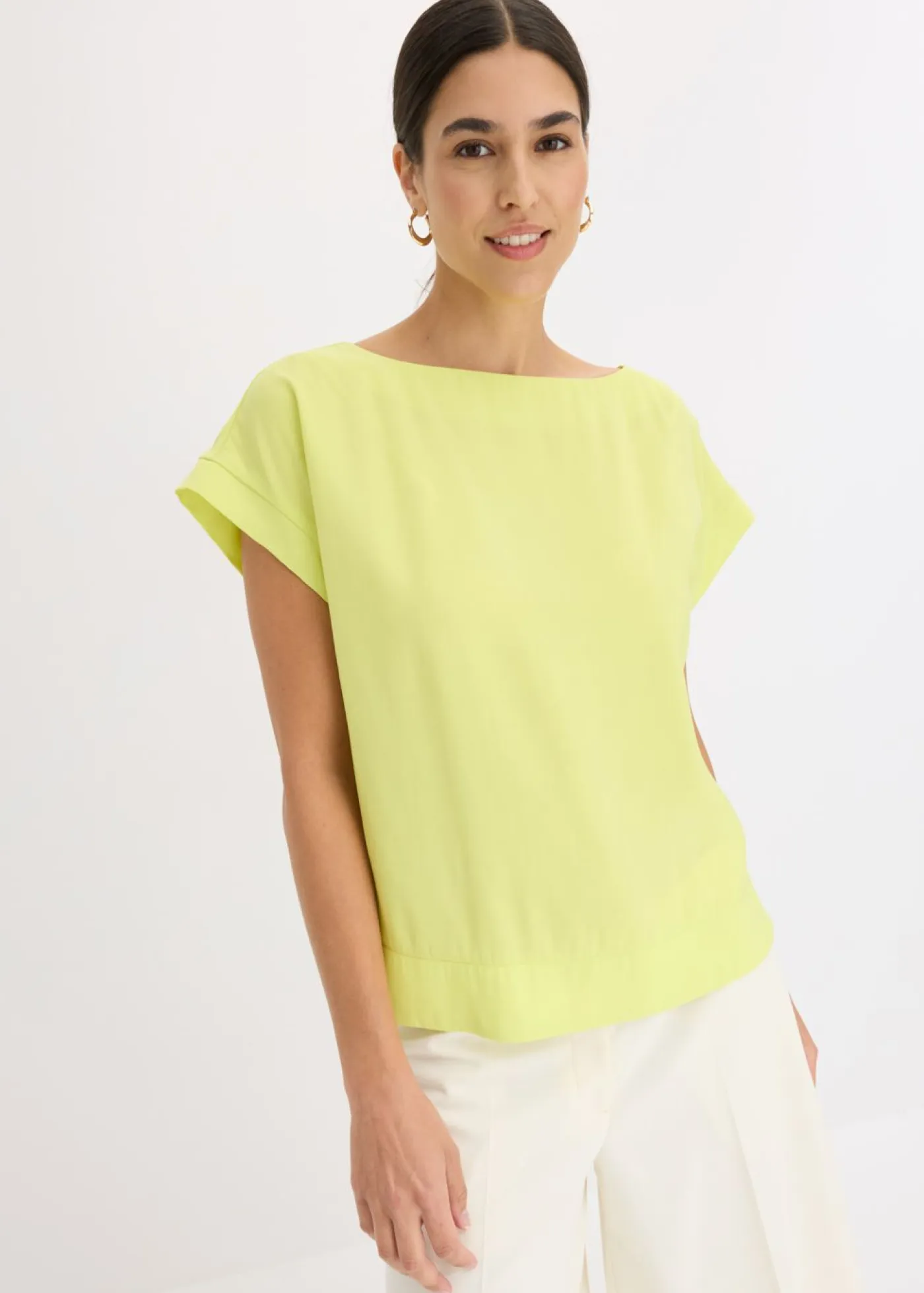 Túnica con escote barco Mujer Camisas Y Blusas