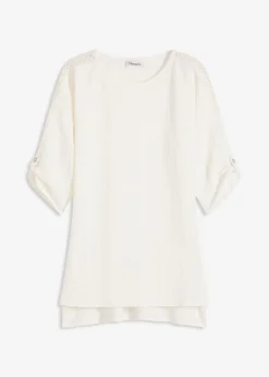 New Túnica con estructura y cinta de encaje Mujer Camisas Y Blusas