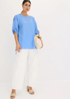 Túnica con estructura y cinta de encaje Mujer Camisas Y Blusas