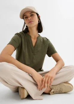 Túnica de algodón orgánico puro Mujer Camisetas