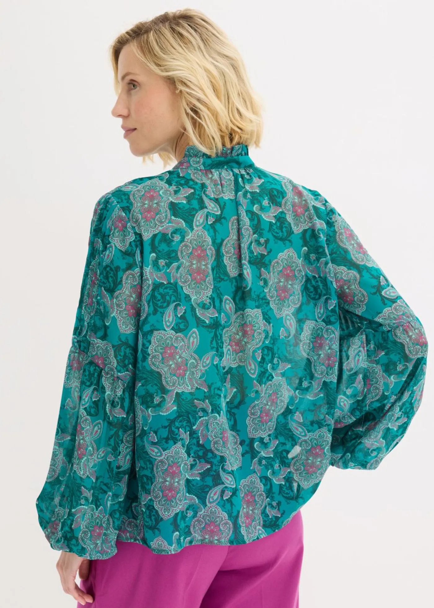 Online Túnica de gasa con patrón paisley Mujer Camisas Y Blusas