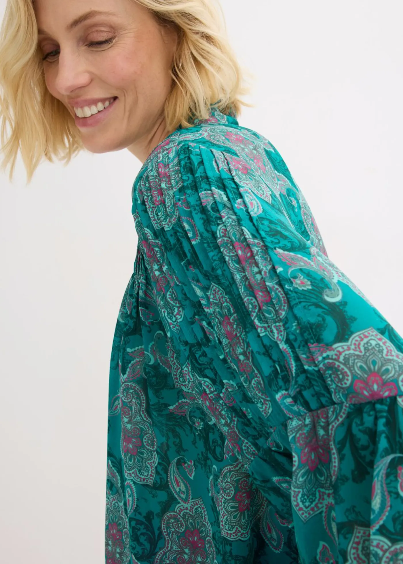 Online Túnica de gasa con patrón paisley Mujer Camisas Y Blusas