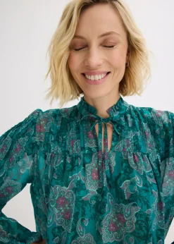 Online Túnica de gasa con patrón paisley Mujer Camisas Y Blusas