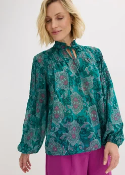 Online Túnica de gasa con patrón paisley Mujer Camisas Y Blusas