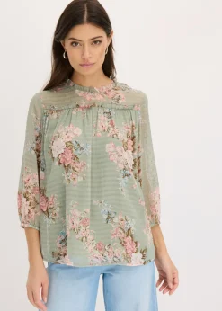 Discount Túnica de gasa estampada Mujer Camisas Y Blusas