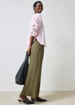 Best Túnica de lino puro Mujer Premium|Camisas Y Blusas
