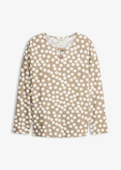 Sale Túnica de manga larga con detalle decorativo Mujer Camisas Y Blusas
