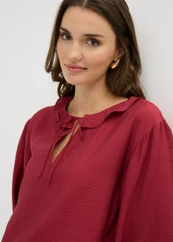 Túnica de mezcla de viscosa fina Mujer Camisas Y Blusas